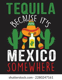 Diseño de camisetas y plantilla de impresión de Cinco de mayo. Archivo fácil de editar y de alta calidad.