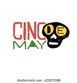 Cinco de Mayo typography. Cinco de Mayo holiday logo. 