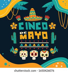 Cinco De Mayo Typography and Items