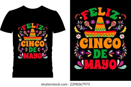 Cinco de mayo Typografie, Cinco de mayo Typografy shirt, Cinco de mayo Typografy T-Shirt, Mayo-Shirt, Typografisches T-Shirt, Vektorhemd,