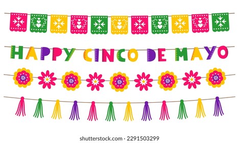 Cinco de Mayo vector banners set 