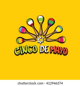 Cinco de Mayo vector concept. Mexican holiday vector. Cinco de Mayo calligraphic greeting card on orange  background