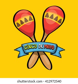 Cinco de Mayo vector concept. Mexican holiday vector. Cinco de Mayo calligraphic greeting card on orange  background