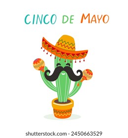 Cinco de mayo Vector design for Poster, Banner, Flyer, Card, Post, Cover, Greeting. Mexican holiday May 5.