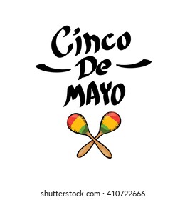 Cinco de Mayo vector icon. Mexican holiday vector. Cinco de Mayo calligraphic greeting card. 