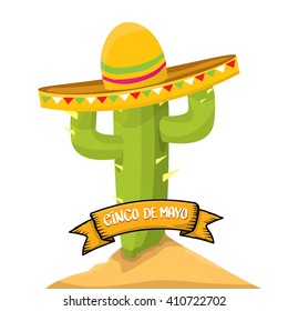 Cinco de Mayo vector icon. Mexican holiday vector. Cinco de Mayo calligraphic greeting card. 