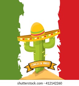 Cinco de Mayo vector icon. Mexican holiday vector. Cinco de Mayo calligraphic greeting card.