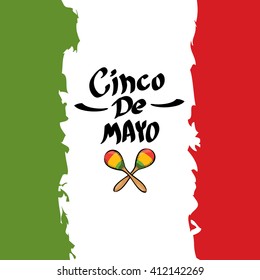 Cinco de Mayo vector icon. Mexican holiday vector. Cinco de Mayo calligraphic greeting card.