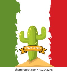 Cinco de Mayo vector icon. Mexican holiday vector. Cinco de Mayo calligraphic greeting card.