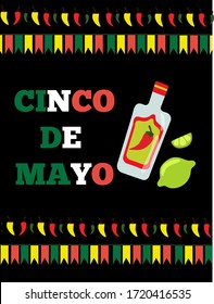 cinco de mayo vector illustration design tequila