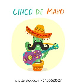 Cinco de mayo Vector illustration design for Poster, Banner, Flyer, Card, Post, Cover, Greeting. Mexican holiday May 5.