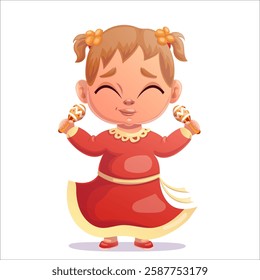 Cinco de mayo. Vector illustration of a dancing child at Cinco De Mayo celebration