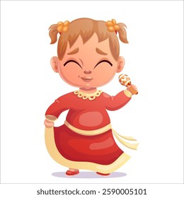 Cinco de mayo. Vector illustration of a dancing child at Cinco De Mayo celebration