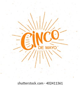 Cinco de Mayo vector illustration. 5 of May holiday vector. Cinco de Mayo holiday banner.  Mexican holiday lettering. 