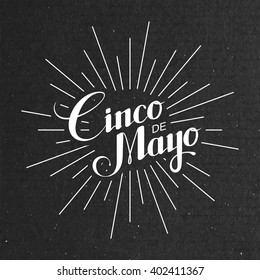 Cinco de Mayo vector illustration. 5 of May holiday vector. Cinco de Mayo holiday banner.  Lettering illustration