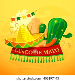 Cinco de Mayo vector illustration, Cinco de Mayo party background