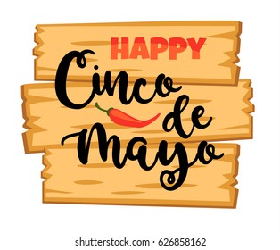 Cinco de Mayo. Vector illustration with traditional Mexican symbols. Design element for poster, banner, flyer, card. 