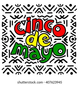 Cinco de Mayo vector mexican lettering design
