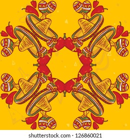 Cinco de Mayo vector seamless pattern