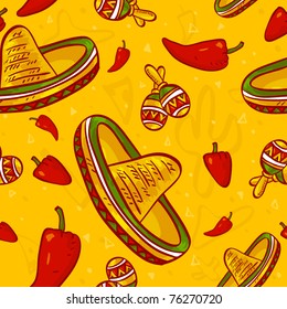 Cinco de Mayo vector seamless pattern