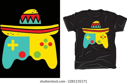  Cinco De Mayo Video Games T-Shirt , Boy 5 De Mayo Fiesta Mexican T-Shirt