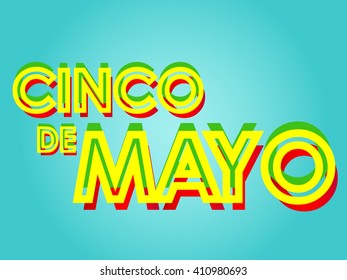 cinco de mayo wording in retro style , vector EPS 10