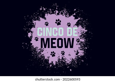 Cinco de meow t-shirt design template
