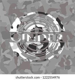 Cinder on grey camo texture