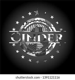 Cinder on grey camo texture