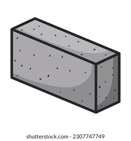 Cinderblock vector icon.Color vector icon isolated on white background cinderblock.