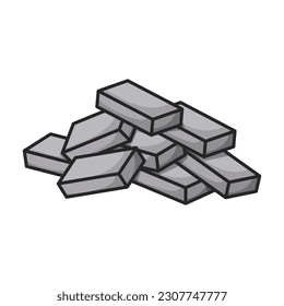 Cinderblock vector icon.Color vector icon isolated on white background cinderblock.