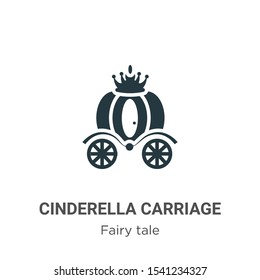 Cinderella carriage vector icon on white background. Flat vector cinderella carriage icon symbol sign from modern fairy tale collection for mobile concept and web apps design. svg