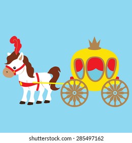 Cinderella carriage vector illustration
