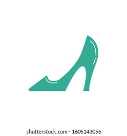 cinderella heel fairytale object isolated icon vector illustration design