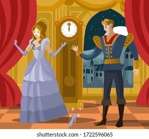 cinderella loosing a shoe and prince