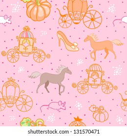 cinderella seamless pattern