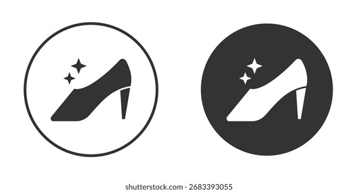 Icono de zapato de Cenicienta, símbolo, pictograma de Vector. Ilustración de elemento simple.