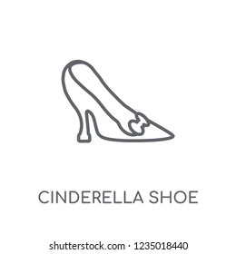 Cinderella shoe linear icon. Modern outline Cinderella shoe logo concept on white background from Fairy Tale collection. Suitable for use on web apps, mobile apps and print media.
