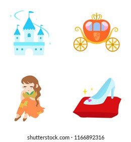 Cinderella vector icons