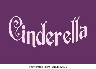 Cinderella word isolated vector illustration