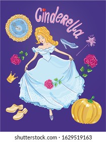 Cinderellas World Vector I...toon Illustrations Set