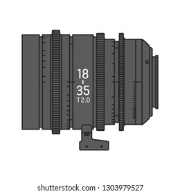 Cine zoom lens icon