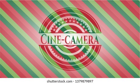 Cine-camera christmas emblem.