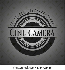 Cine-camera dark emblem. Retro. Vector Illustration. Detailed.