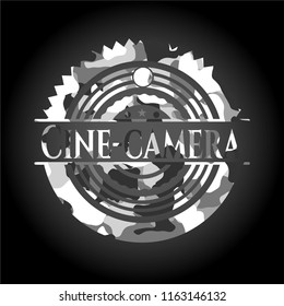 Cine-camera grey camo emblem