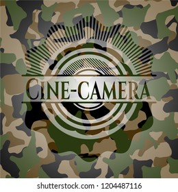 Cine-camera on camouflaged texture