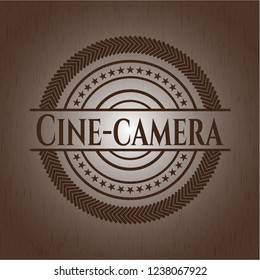 Cine-camera wooden emblem