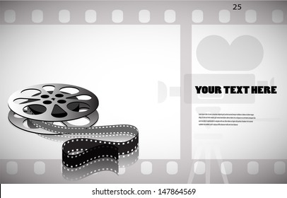 cine-film in the frame vector background