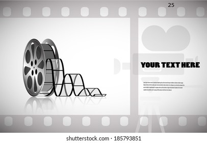 cine-film in the frame vector background