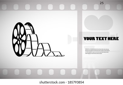 cine-film in the frame vector background